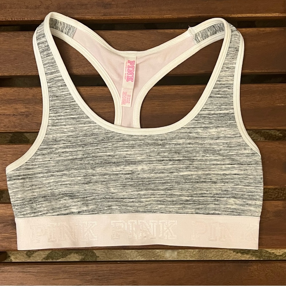 Pink Victoria’s Secret XS Pink/Grey cotton bralette